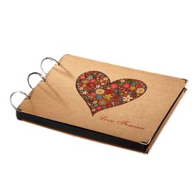 10 Inch Photo Scrapbooking Heart Paste Retro DIY Photo Album Gift- A1