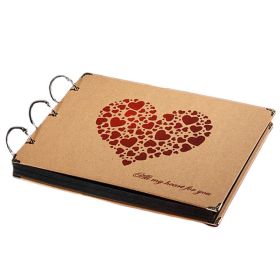 10 Inch Photo Scrapbooking Heart Paste Retro DIY Photo Album Gift- A2