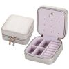 Small Jewelry Box Rings Earrings Necklace Organizer Display Storage Case for Travel, A