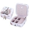 Small Jewelry Box Rings Earrings Necklace Organizer Display Storage Case for Travel, F