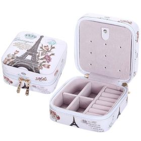 Small Jewelry Box Rings Earrings Necklace Organizer Display Storage Case for Travel, F