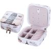 Small Jewelry Box Rings Earrings Necklace Organizer Display Storage Case for Travel, G