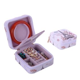 Small Jewelry Box Rings Earrings Necklace Organizer Display Storage Case for Travel, H