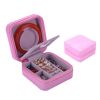 Small Jewelry Box Rings Earrings Necklace Organizer Display Storage Case for Travel, J