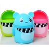 2PCS Creative Cute Mini Trash Can Office/Home Clutter Storage-Green Bear