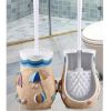 Creative Toilet Brushes Set - Resin Holder and Decontamination Brush-A10