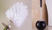 Replacement Toilet Brush Stainless Steel Toilet Brush Round Black