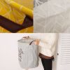 Household Foldable Storage Basket Bag Hamper for Clothing/Toys/Books, Yellow