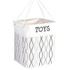 Clothes Basket Laundry Basket Clothing Storage Barrels Toy Organiger White