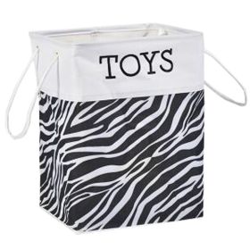 Clothes Basket Laundry Basket Clothing Storage Barrels Toy Organiger White-Black