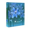 200 Pocket Photograph Book Photo/Picture Albums Embossed Design Blue Lily