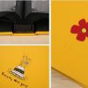 Cute Flower 300 Pocket 3 Per Page Leather Cover Photo Album, Yellow