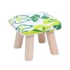 Household Durable Stool Bench Seat Footstool Ottoman Detachable Cover, 4 Legs, A