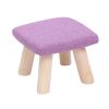 Household Durable Stool Bench Seat Footstool Ottoman Detachable Cover, 4 Legs, Purple