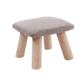 Durable Stool Footstool Bench Seat Foot Rest Ottoman Detachable Cover, 4 Legs, B