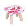 Household Stool Footstool Bench Seat Foot Rest Ottoman Detachable Cover, 4 Legs, C