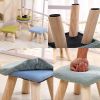 Round Stool Footstool Bench Seat Foot Rest Ottoman Detachable Cover, 3 Legs, Tree