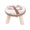 Creative Round Stool Footstool Ottoman Bench Seat Foot Rest Detachable Cover, 3 Legs