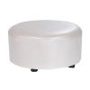 Creative Round Modern Small Faux Leather Stool Shoes Stool  Sofa Pier, White