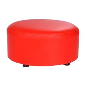 Creative Round Modern Small Faux Leather Stool Shoes Stool  Sofa Pier, Red