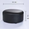 Creative Round Modern Small Faux Leather Stool Shoes Stool  Sofa Pier, Light Brown