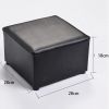 Fashionable Square Faux Leather Modern Small Stool Table Stool Sofa Pier Ottoman Stool, Blue