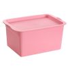 Practical Storage Basket Organizer Chest for Clothes/Toys/Books, Pink