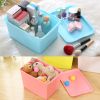 Practical Storage Basket Organizer Chest for Clothes/Toys/Books, Pink