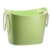 Household Storage Basket Organizer Clothes/Toys Chest with Handle, Green