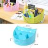 Multifunctional Compartment Holder Stationery Cosmetics Storage Desk Organizer, Blue