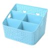 Multifunctional Compartment Stationery Office Supplies Holder Desk Organizer, Blue