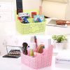Multifunctional Compartment Stationery Office Supplies Holder Desk Organizer, Pink