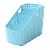 Multifunctional Desk Organizer Office Supplies Holder with Compartment, Light Blue