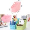 Multifunctional Desk Organizer Office Supplies Holder with Compartment, Light Blue