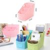Multifunctional Desk Organizer Office Supplies Holder with Compartment, Pink