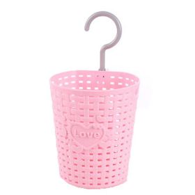 12 CM Love Multipurpose Plastic Storage Basket Household Organizer , Pink