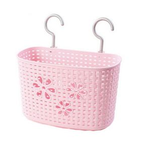 25 CM Multipurpose Plastic Storage Basket Household Organizer ,Pink Flowers