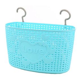 33 CM Love Multipurpose Plastic Storage Basket Household Organizer ,Blue