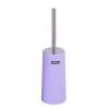 Home Basics Stainless Steel Toilet Brush&Holder Toilet Brush Set,Purple