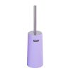 Home Basics Stainless Steel Toilet Brush&Holder Toilet Brush Set,Purple