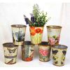 Pastoral Flowerpot Iron Flower Barrel Plant Container Garden Decoration Set Of 2