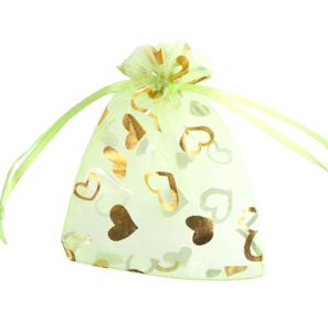 100 Pcs Organza Bags Drawstring Pouches Wedding Favor Bags Candy Bags #04