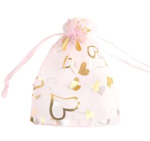 100 Pcs Organza Bags Drawstring Pouches Wedding Favor Bags Candy Bags #09