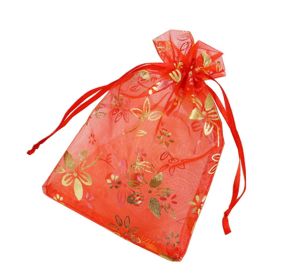 100 Pcs Organza Bags Drawstring Pouches Wedding Favor Bags Candy Bags #13