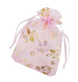 100 Pcs Organza Bags Drawstring Pouches Wedding Favor Bags Candy Bags #19