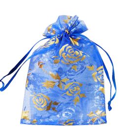 100 Pcs Organza Bags Drawstring Pouches Wedding Favor Bags Candy Bags #21