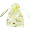 100 Pcs Organza Bags Drawstring Pouches Wedding Favor Bags Candy Bags #24