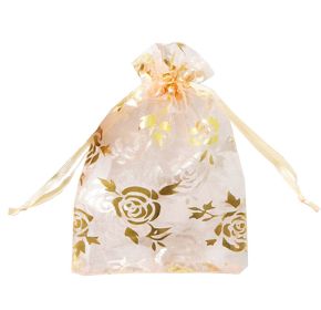 100 Pcs Organza Bags Drawstring Pouches Wedding Favor Bags Candy Bags #27