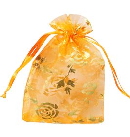 100 Pcs Organza Bags Drawstring Pouches Wedding Favor Bags Candy Bags #28