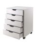 Halifax Cabinet for Closet / Office, 5 Drawers, White